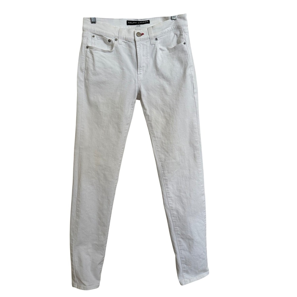 Ralph Lauren Made in Italy White Tompkins Skinny Jeans 28